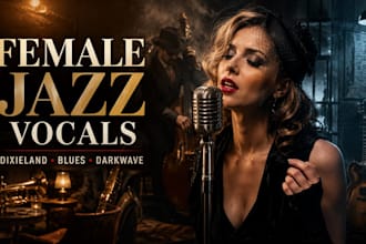 be your female jazz vocalist for dixieland, blues, vintage, darkwave, post punk