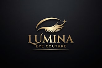 design a luxury eyelash logo for your eyeliner brand