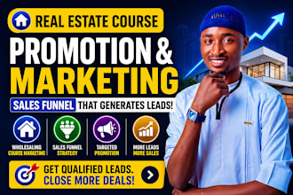 real estate course promotion wholesaling course marketing sales funnel lead