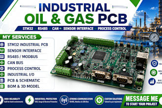 do industrial oil gas pcb, stm32, sensor interface, rs485, can, process control