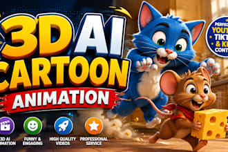 produce 3d and 2d cartoon animation