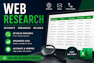 conduct professional web research and data gathering