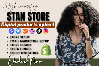 setup stan store, stan store marketing etsy store digital products payhip