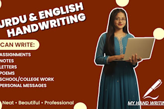 handwrite urdu and english applications, letters, and notes