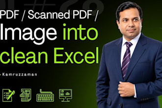 do PDF or scanned PDF or image into clean excel