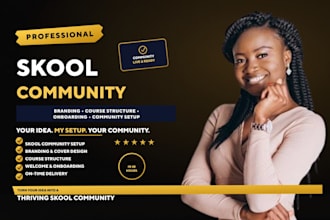 set up your skool community with branding and course structure