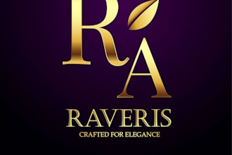 design luxury golden logo with leaf monogram for brand