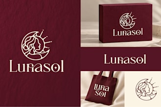 design clever chic boho feminine logo with luxury brand identity and brandbook
