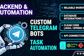 develop a custom telegram bot for task automation
