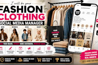 be your kids baby clothing, men and women fashion social media marketing manager