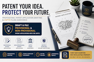 draft and file provisional and non provisional patent application with the uspto