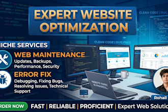 web maintenance and error fix