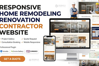 design home remodeling, renovation website construction, contractor website