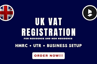 provide vat registration utr, hmrc setup support for residence non residence
