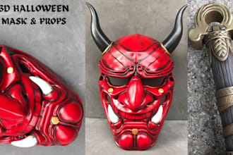 create 3d halloween masks cosplay props helmets and 3d printable weapons