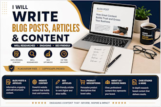 write engaging  and  informative blog posts and  articles
