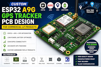 design esp32 a9g gps tracker pcb for low power commercial iot products