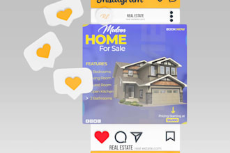 design modern real estate social media posts and templates