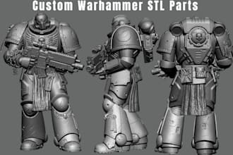 sculpt 3d warhammer, 3d miniature figurine, 3d tabletop dnd stl for 3d printing