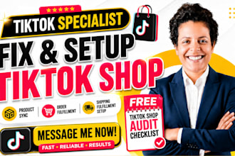 tiktok shop setup fix tiktok shop tiktok shop dropshipping tiktok shop marketing