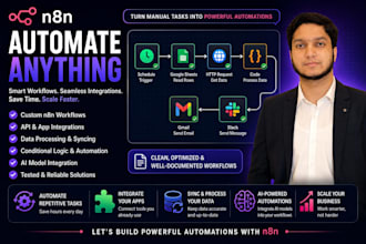 build n8n automation workflow and API integrations
