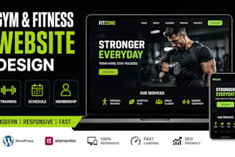 design a modern gym, fitness and personal trainer website
