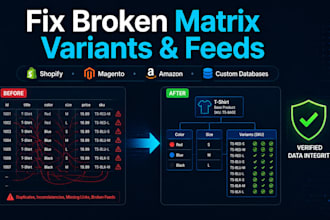 map complex matrix variants for seamless ecommerce database integration