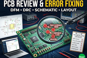 review, fix and optimize your pcb schematic and layout for manufacturing