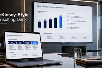 mckinsey style consulting presentation executive, strategy and board deck