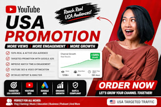 do USA youtube promotion, organic channel promotion