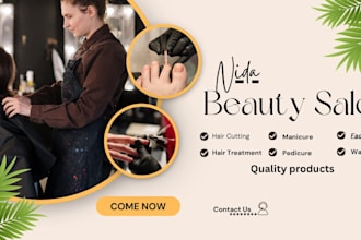 design a professional beauty salon flyer