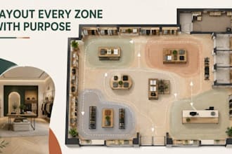 draw retail store boutique showroom floor plan product layout and space planning