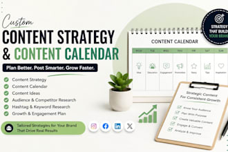 create a custom social media content strategy and growth plan