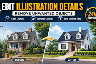 edit or change illustration details and remove unwanted objects