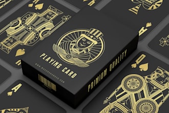 design custom playing cards, poker decks, and card box artwork for your game