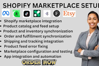 setup shopify marketplace meta tiktok cedcommerce mulwi aftership etsy multifeed