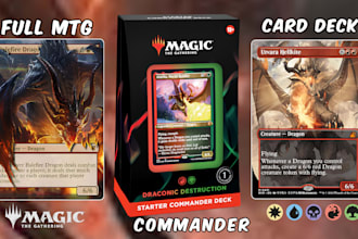 design custom mtg commander card deck, tcg card, playing card, poker card, edh