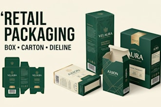 design retail product packaging, carton box carton box, folding box and dieline