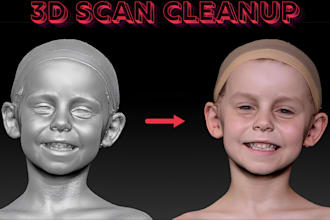 clean and repair your 3d scan mesh for pinting or production