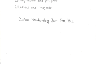 handwrite your custom message beautifully