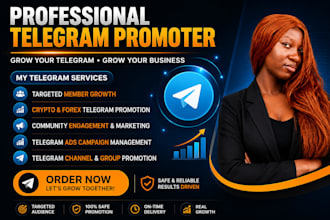 promote your telegram with marketing, ads and crypto promotion