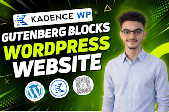 build wordpress website using kadence pro kadence blocks and gutenberg