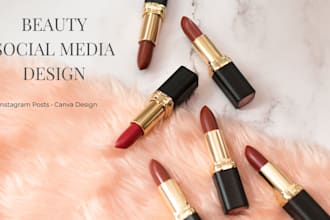 design eye catching beauty and product social media posts