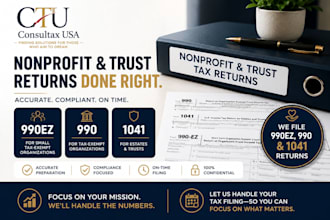 prepare your nonprofit, estate, or trust tax return