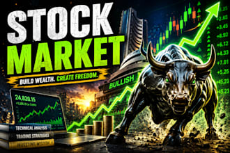 design high click through rate stock market and trading thumbnails
