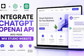 integrate chatgpt openai API into wix studio website, do ai chatbot integration