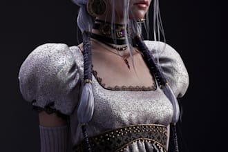 model 3d game character, facial rig, full body rig, animation
