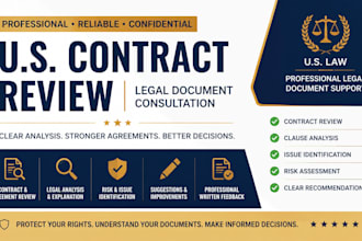 review, edit, and analyze your US legal contracts and agreements