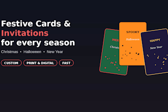 design christmas card, new year card, holiday card and invitation