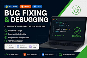 fix python HTML CSS bugs and errors in your code